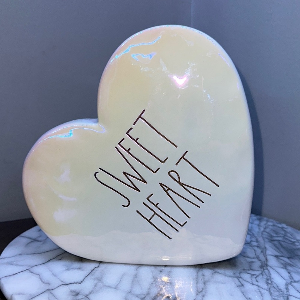 Rae Dunn Cream Ceramic Heart Wall Decor